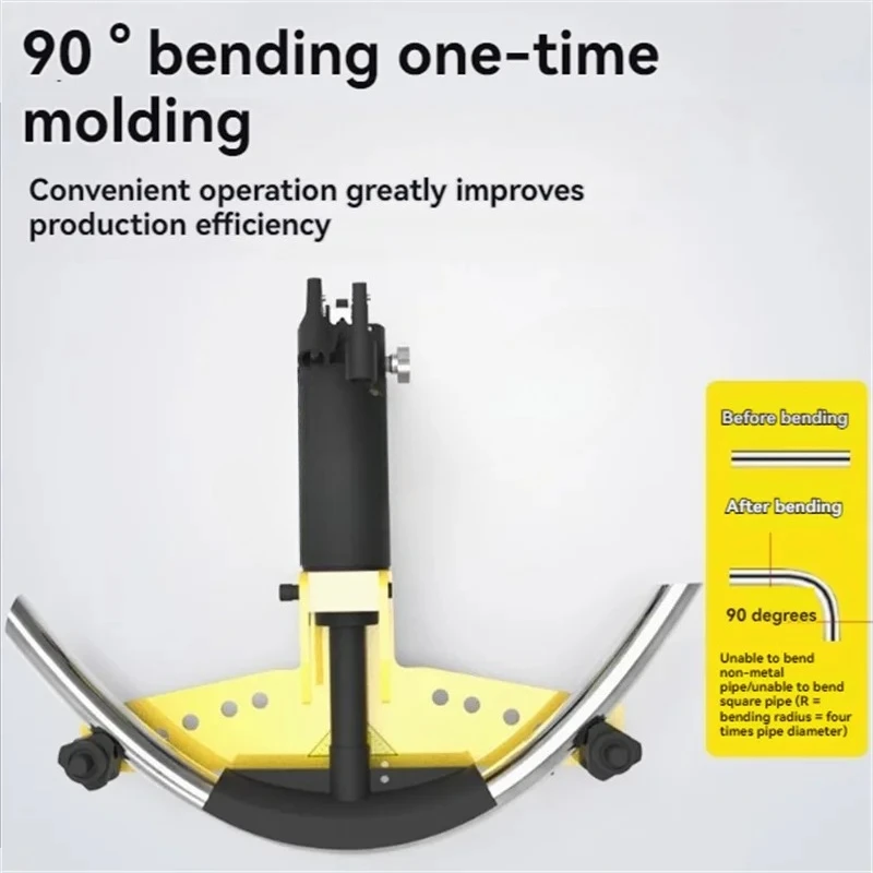 6T Hydraulic Pipe Bender Manual Pipe Bending Machine Galvanized Pipe Iron Tube Steel Bending Tool for 13-34mm