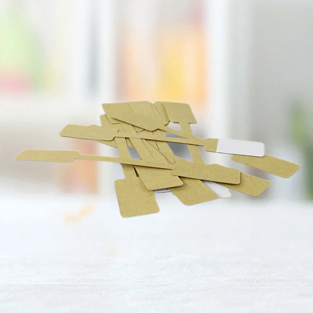 

10Cm Square Kraft Paper Blank Label Adhesive Display Tags For Jewelry Ring Clothes Stationery Crafts Price Marking
