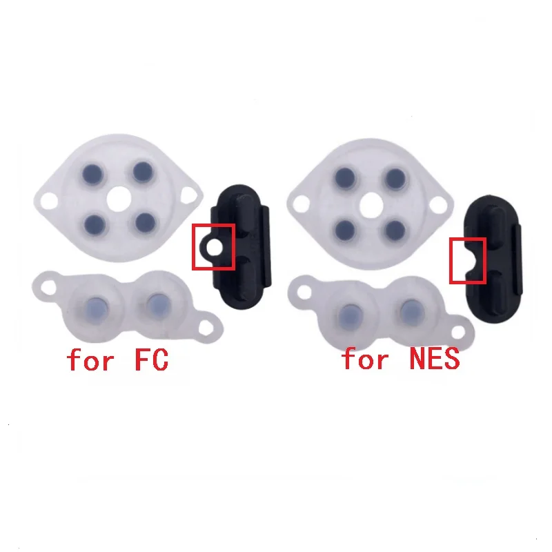 100 Sets JP/EU/US Version Rubber Conductive Buttons for D-Pad Pads Repair For NES/FC Controller