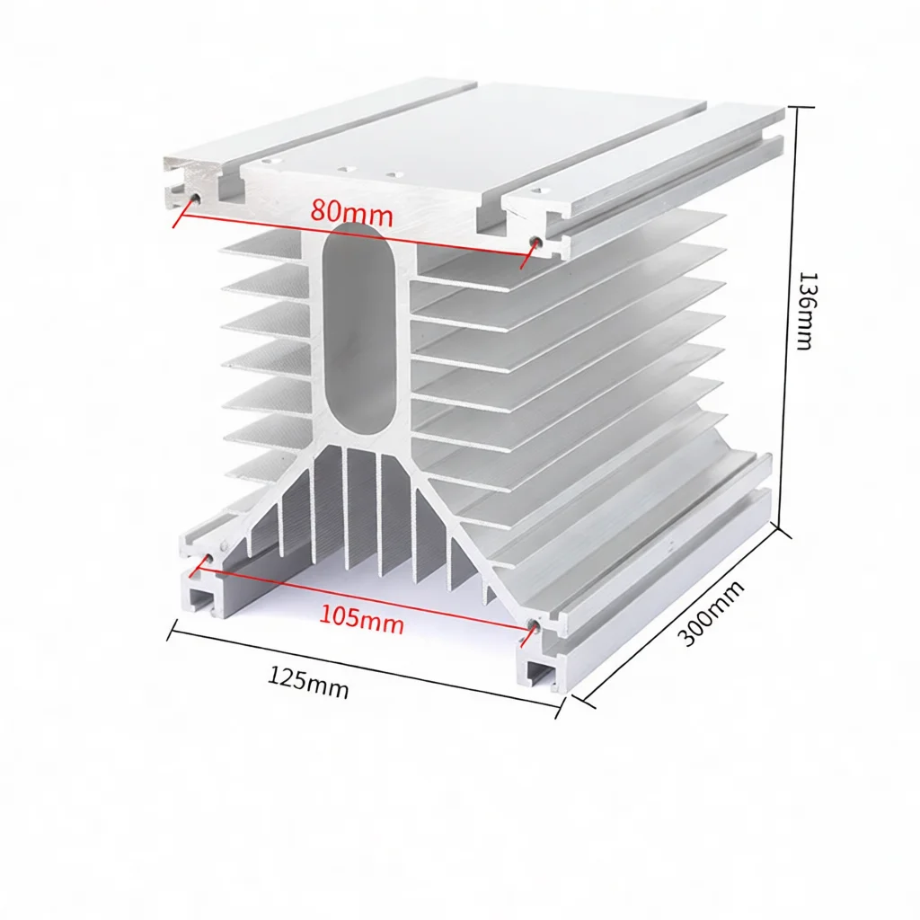 Industrial Aluminum Heat Sink For SSR Solid State Relay Module Cooling Radiator Base Reliable Thermal Control Replacement Part
