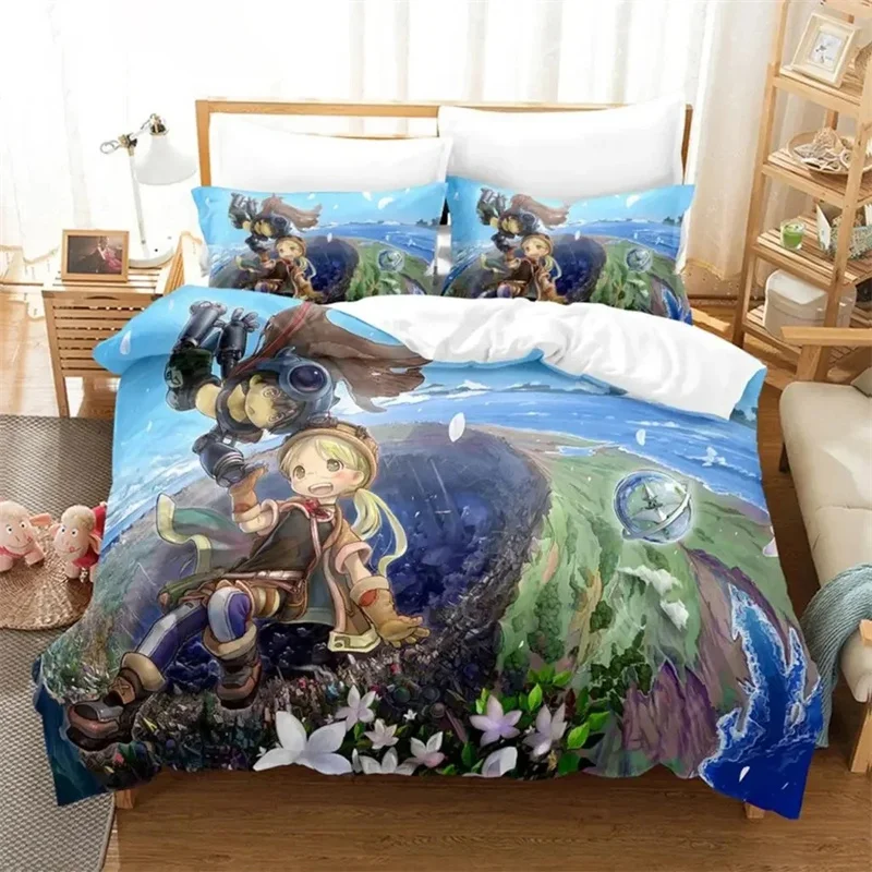 Anime Made in abyss Bedding Set Boys Girls Twin Queen Size Duvet Cover Pillowcase Bed Kids Adult Fashion Home Textileextile