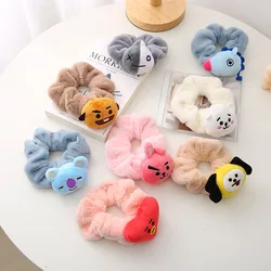 Kawaii Bt21 Small Animal Large Intestine Cute Cartoon Plush Hair Tie Women's Daily Hair Accessories Versatile Bracelet Girl Gift