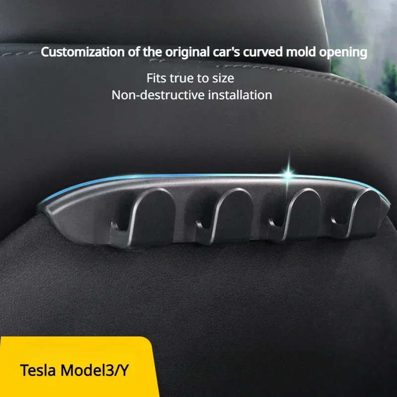 Hipacool per Tesla Model 3/Y Car Back Seater poggiatesta staffa gancio accessori per auto gancio interno staffa universale per auto