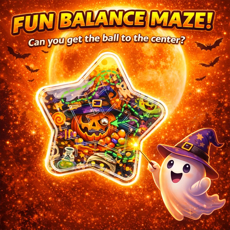 Halloween Mini-Labyrinth-Spielzeuge, Lehrreiche Handheld-Gehirnpuzzles, Party-Geschenke für Kinder, Goodie-Bag-Austauschgeschenk – Detail 6