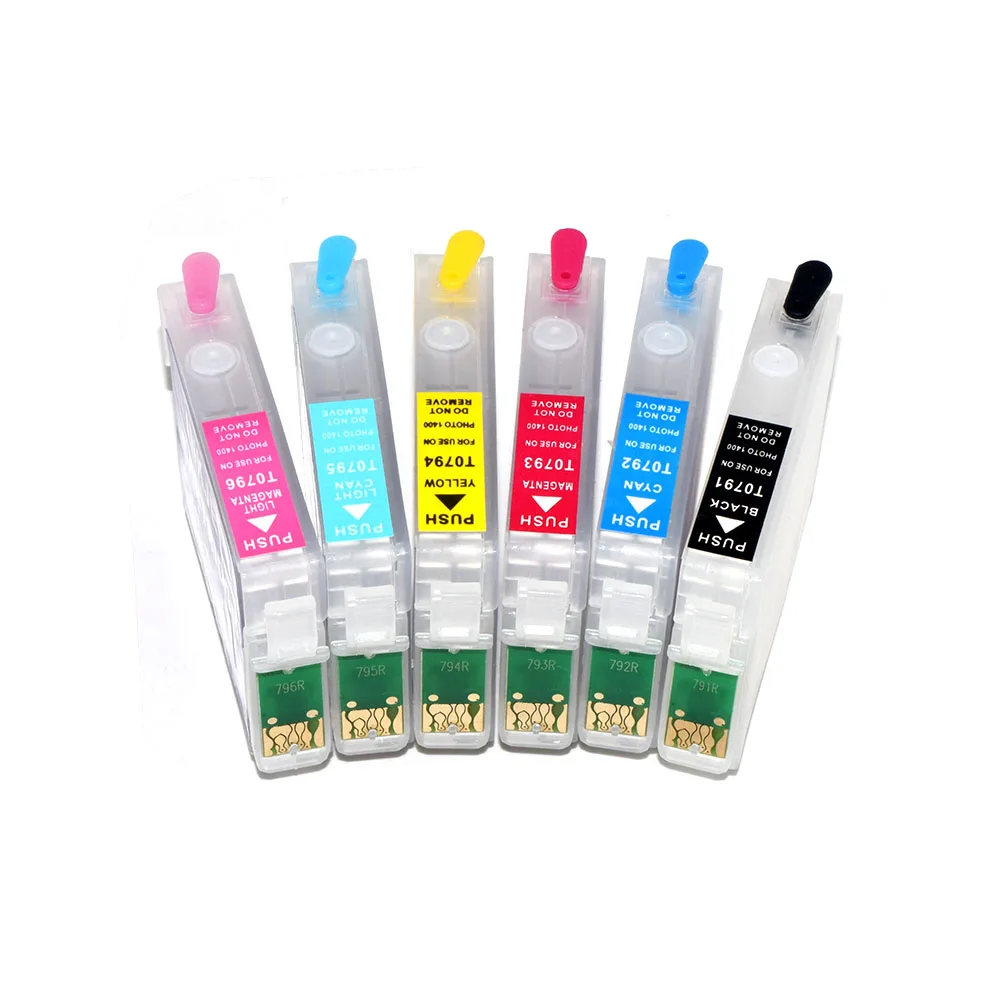 1PC E-82 82 82N Refill Ink cartridge With ARC Chip T082 T0821-T0826 For Epson Stylus Photo R270 R290 R390 RX590 RX610 T50 T59