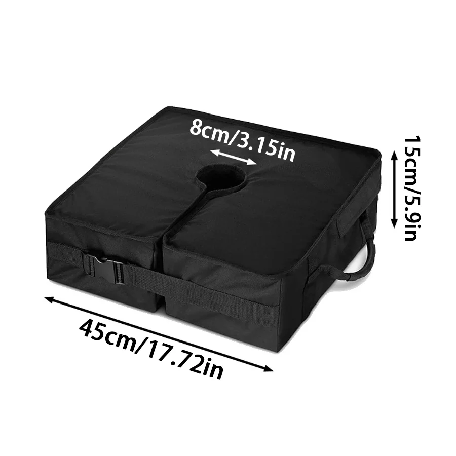 1pc Square Umbrella Base Weight Sand Bag, Weather Resistant Fillable Sand Pouch for Parasol Pole Portable Stabilizer Sandbag XJM