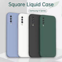 Funda Square Phone Case for Samsung Galaxy A30S A50 A50S Liquid Silicone Fundas Camera Protective Back Cover Case