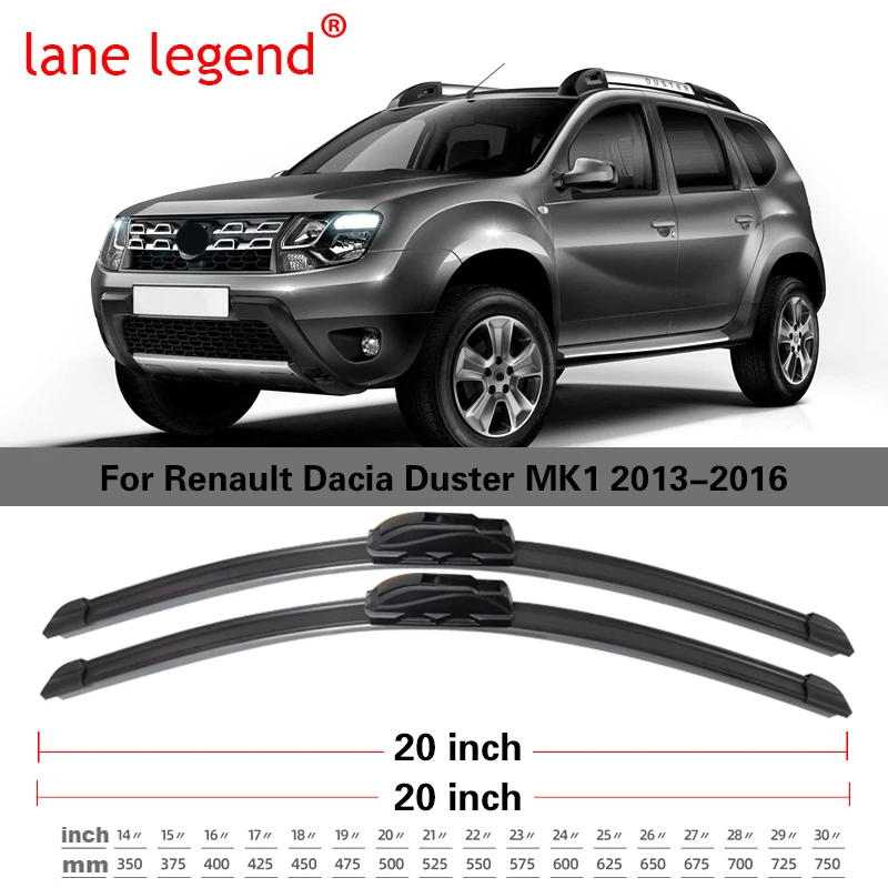 Car Wiper Front Wiper Blades Set Kit For Dacia Renault Duster 1 2013 2014 2015 2016 Windshield Windscreen Window 20\