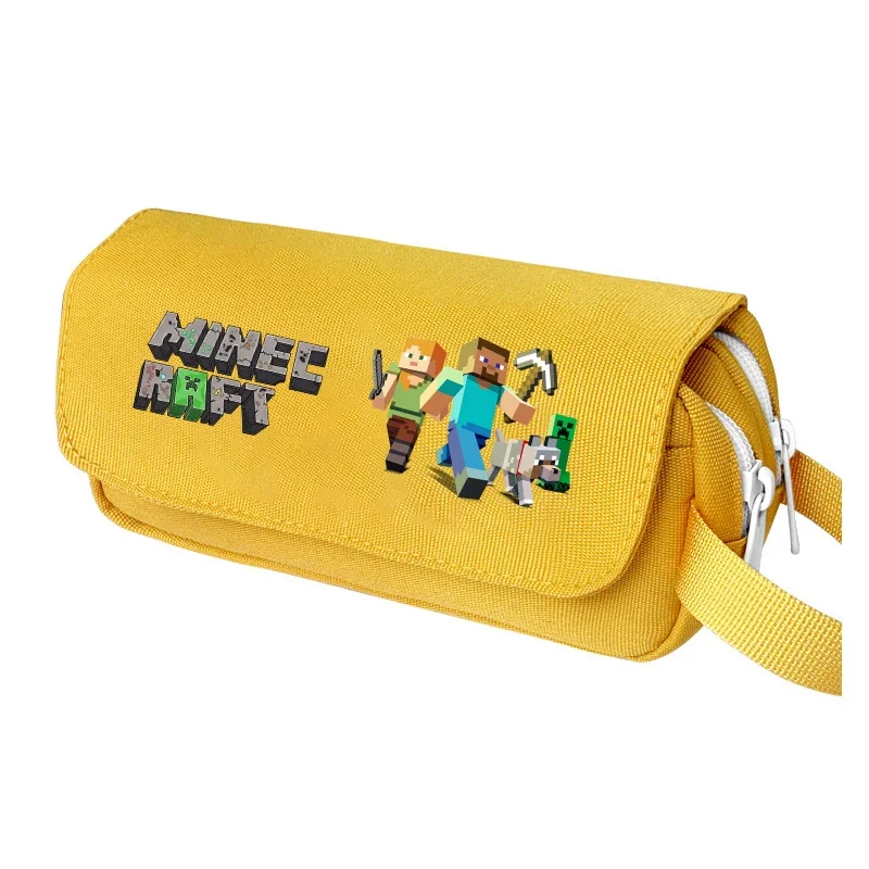 Miner Crafting Pixel Series Pencil Case Hot Game Student Stationery Box Large Capacity Canvas Pen Pouch School Supplies Gifts view 5