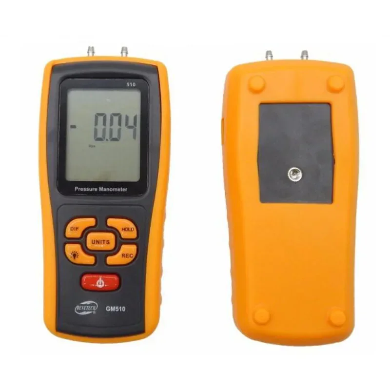 Benetech GM510 Manometro digitale portatile Misuratore di pressione dell'aria differenziale +/- 10kPa Rilevatore tester manometro elettronico