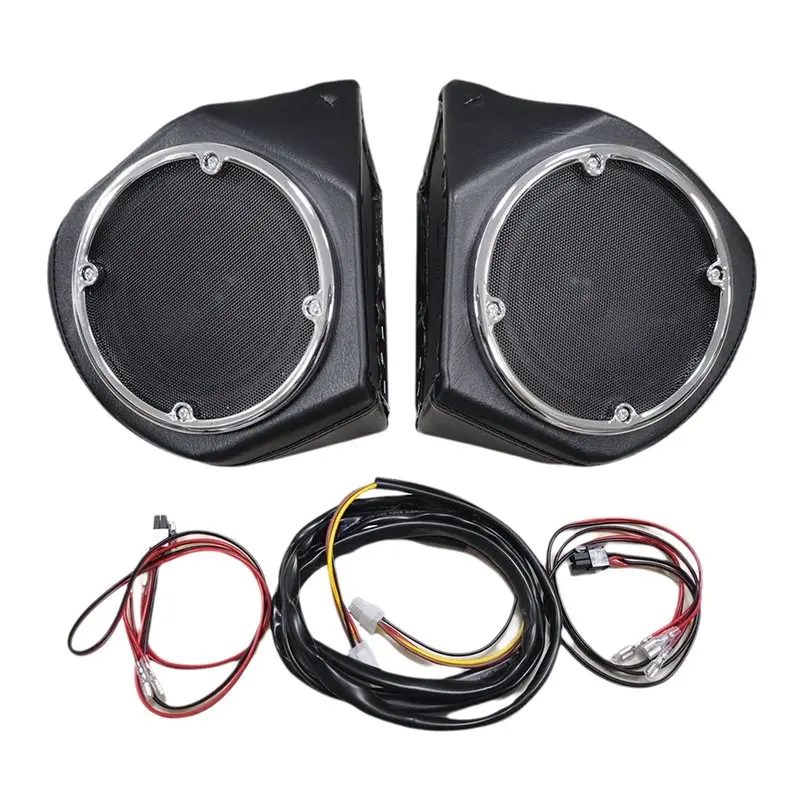 

AEA7-Motorcycle Rear Trunk 5.25In Speaker Pods With Harness Kits For Touring King Electra Glide FLHTC FLHTK 1998-2013
