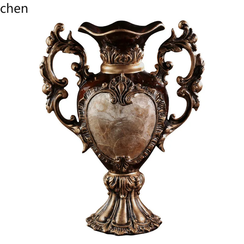 

european-style luxury vase - creative living room american retro coffee table tv cabinet large floral dried flower dining
