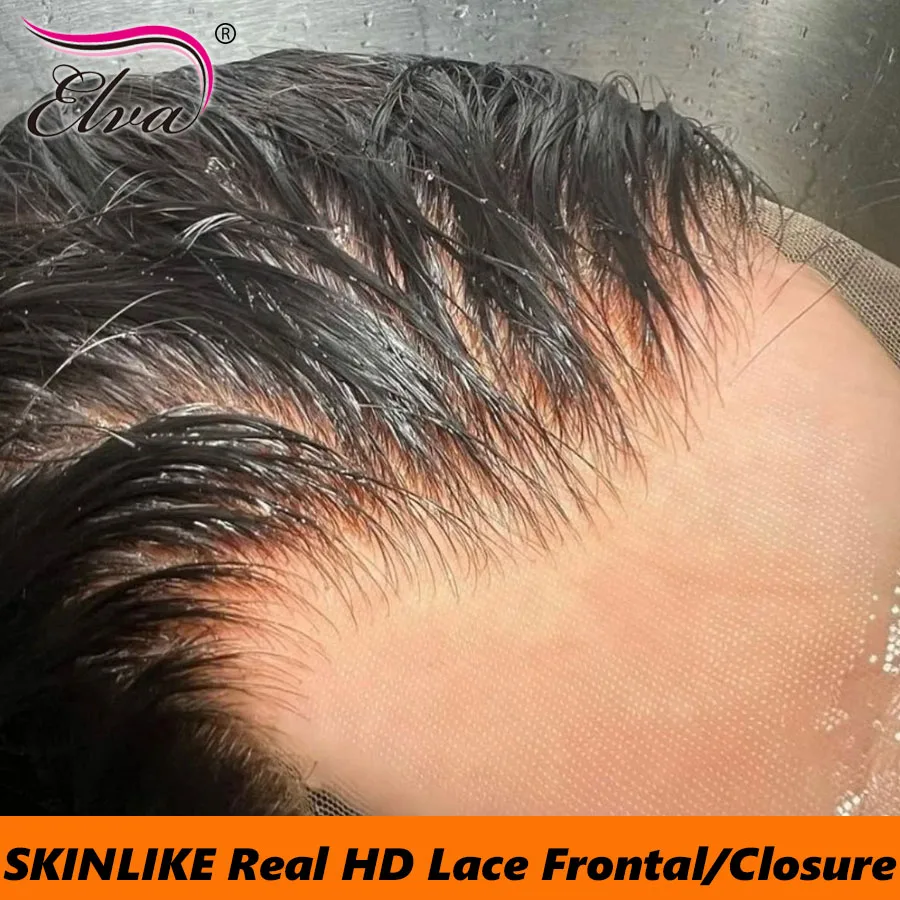 

Elva Hair HD 13X6 Lace Frontal Straight Pre Plucked 5x5 6x6 9x6 Full HD Lace Closures Only Vietnamese Raw Human Hair Closure