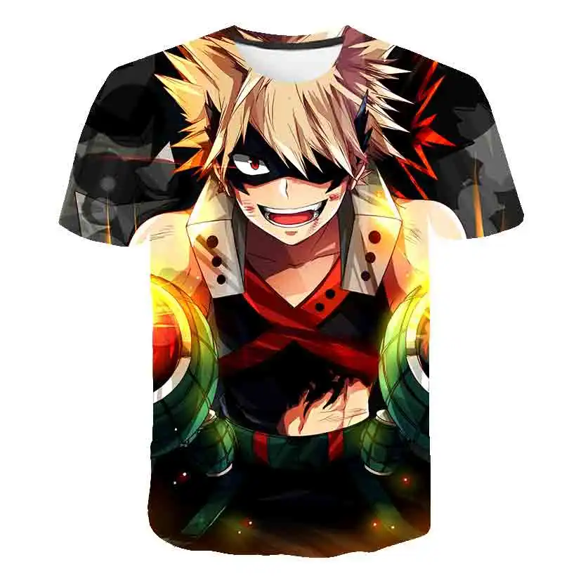 My Hero Academia T Shirt New Men Women 3D Print Anime Boku no Hero Academia Tsuyu Unisex Short Sleeve Top Boys Street Pullover