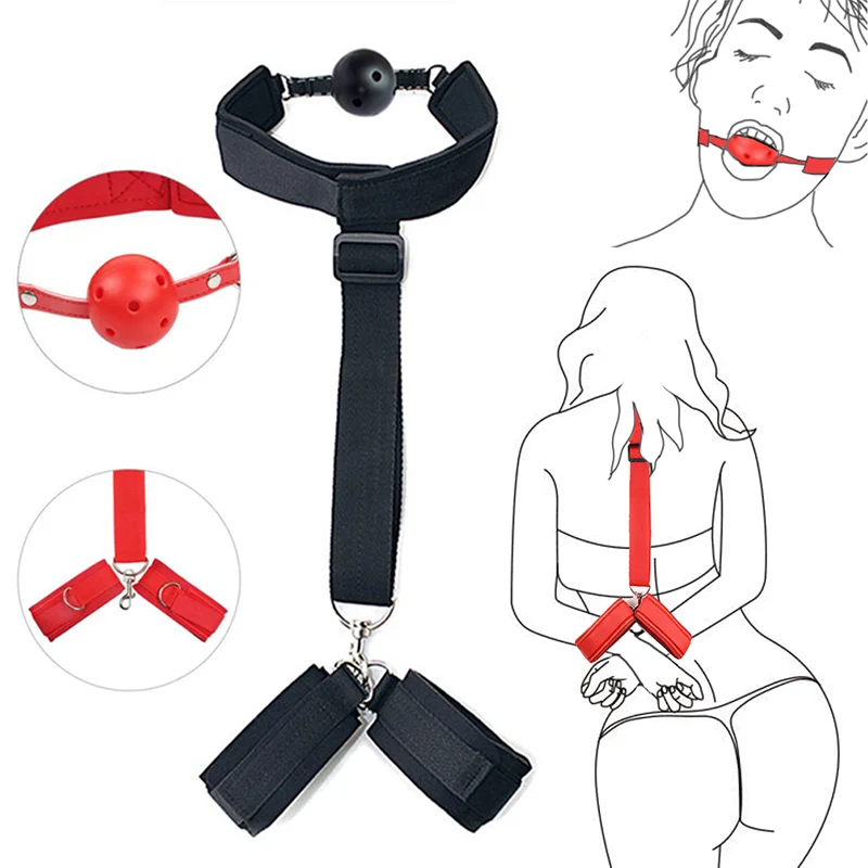 Sex Toys Bondage Handcuffs Restraint Accessories Hand And Neck Shackles Tied BDSM Erotic Sex Toy Couples Gay Adults Sexshop 18+