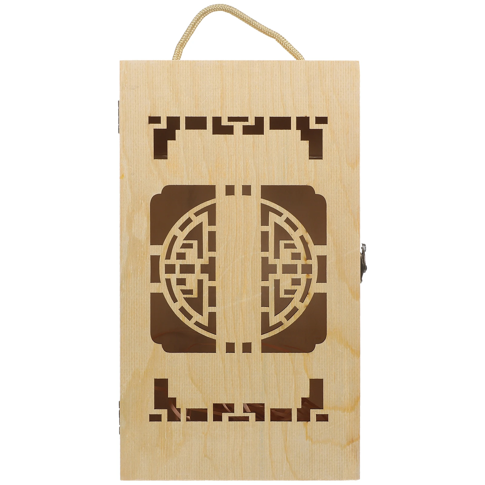 

Wooden Box for Gift Strong Solid Natural Stitching Wear Resistant H Fits Bottle Prevents Slipping Collision Decorative