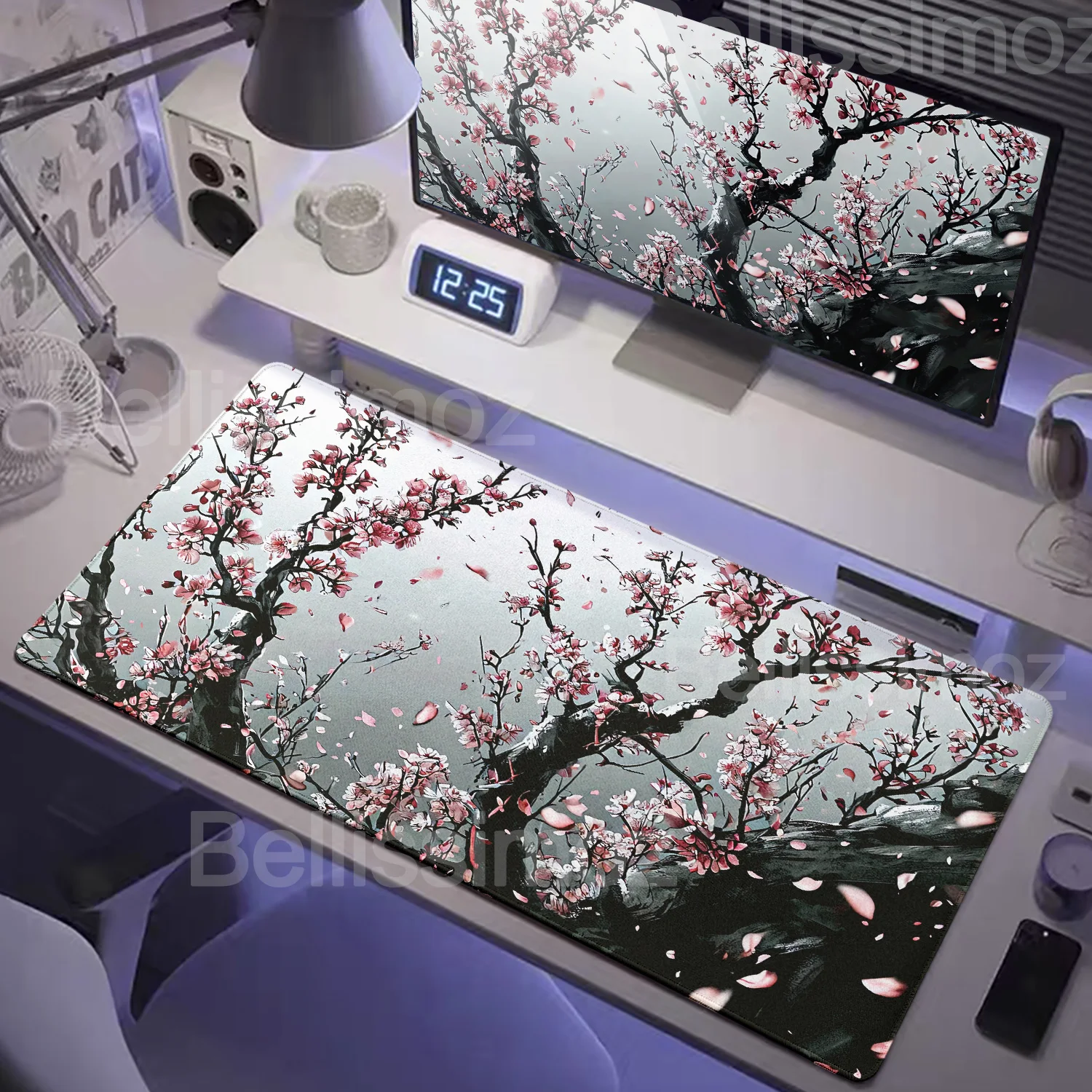 

Kawaii Pretty Cherry Blossom Gaming Mouse Pad Non-slip Rubber Extension Mousepad Lockedge Large 900x400mm Keyboard Cute Desk Mat