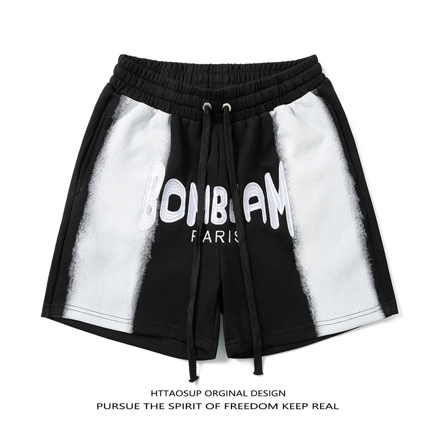 

HTTAOSUP Loose Fit Printed Basketball Shorts Men's Summer Casual Sporty Cotton Polyester Youth Fashion mid Waist Shorts