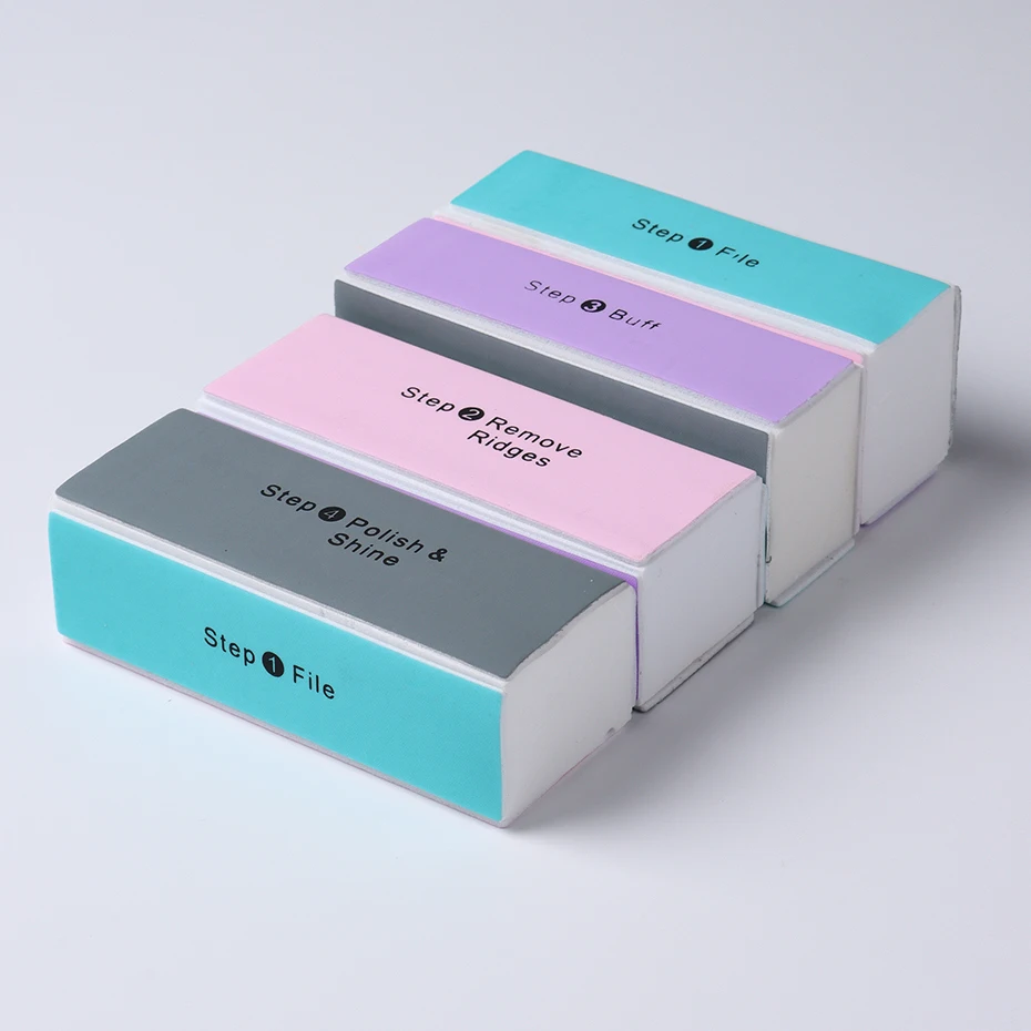 5 Piezas/Lote Bloque Pulidor de Uñas 4 en 1 Colorido Limador Brillador Pulidor Manicura Herramientas de Arte de Uñas 5