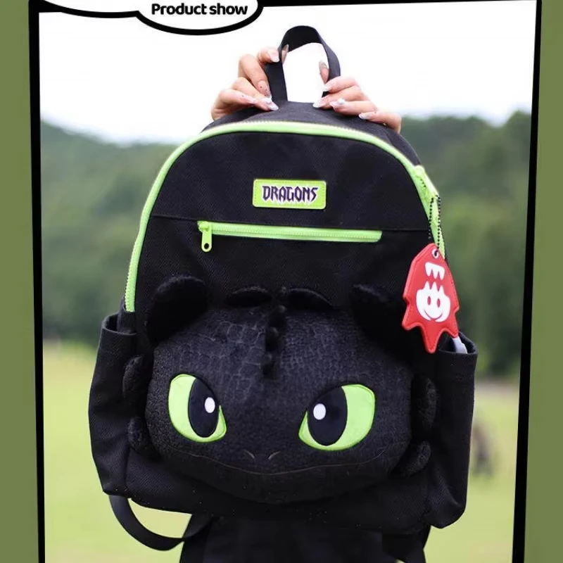 Toothless Backpack Plush Doll Bag Kindergarten Backpack for Girls Boys Parent-Child Bag Leisure Travel Bag Fury Plush Backpack