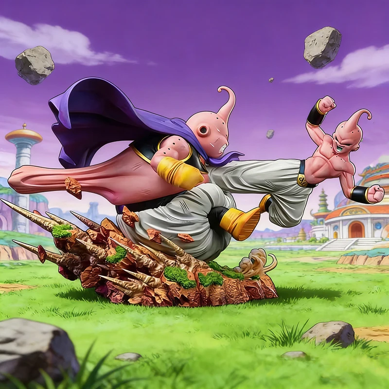 

Dragon Ball Buu Battle Scene GK Statue Anime Action Figure Collectible Model Desktop Decoration Manga Toy Gift Anime Ornament