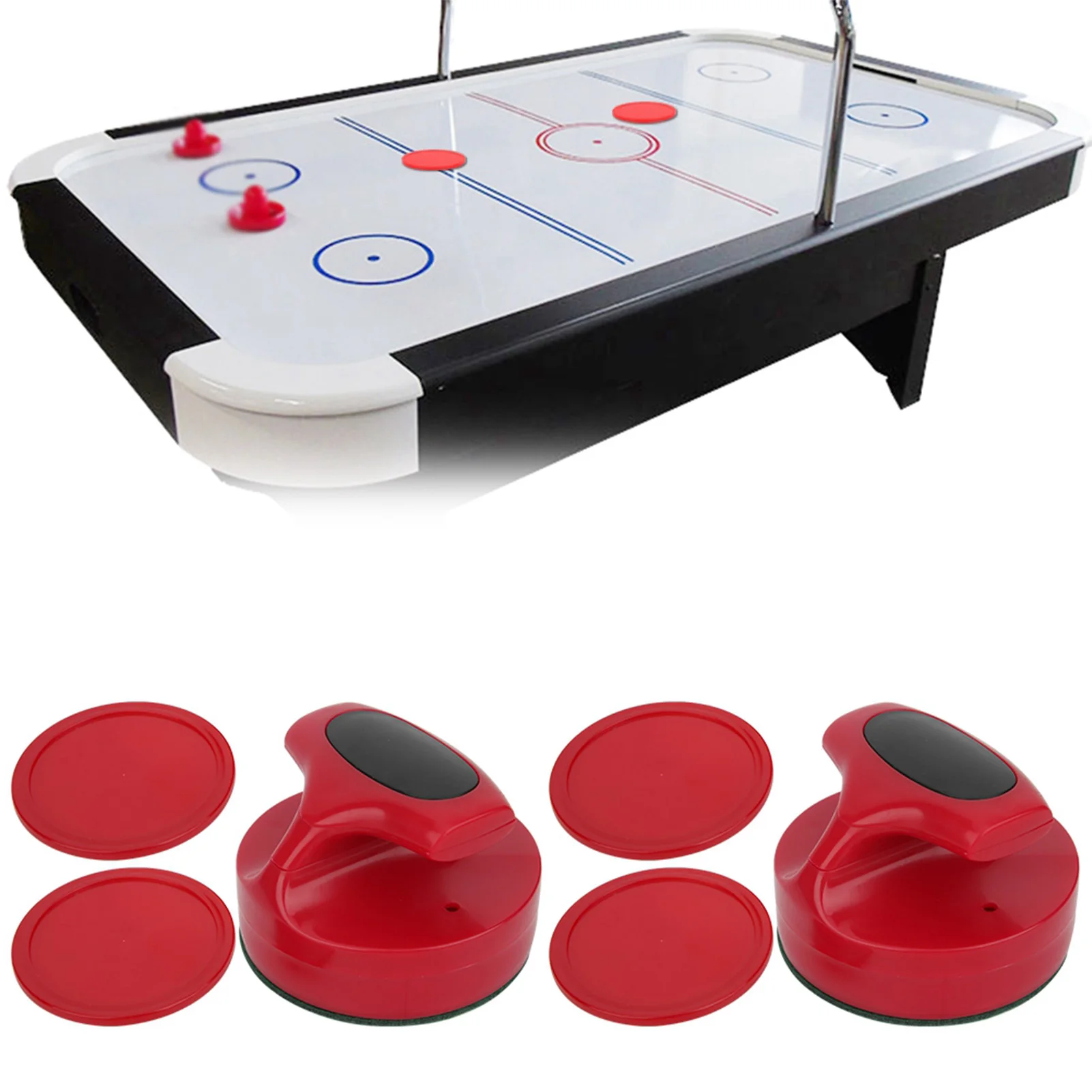 

ZK30 Hockey Game Table 94MM Slider Pusher Set with 4 Pucks Accessories Large Size