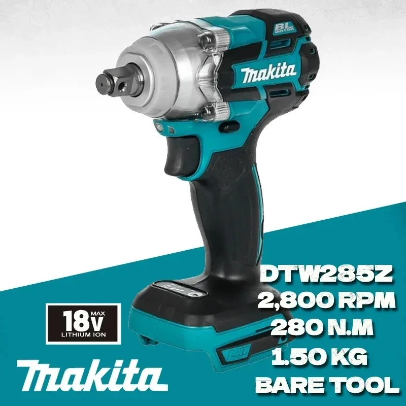 Makita DTW285 Cordless Brushless Bare Impact Wrench 1/2 Inch Drive For DIY Car Suspension Maintenance And Tire Changing