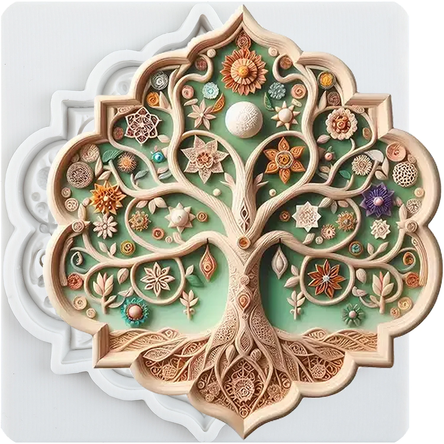 Life Tree Silicone Molds Tree Fondant Cake Decorating Tools Cupcake Topper Candy Sugar Craft Gum Paste Polymer Clay