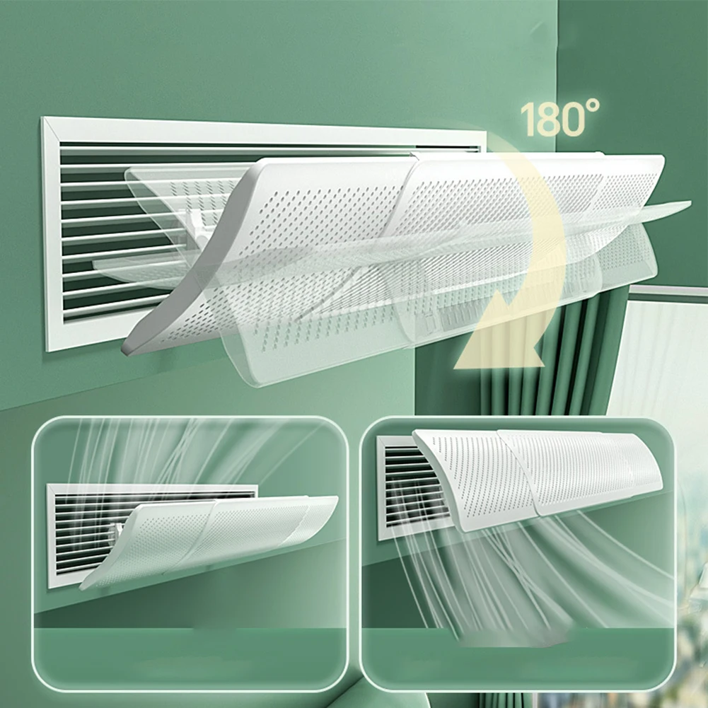 AC Air Deflector with Carbon Filter Adjustable Design for Central Air Conditioning Vents to Optimize Airflow Distribution