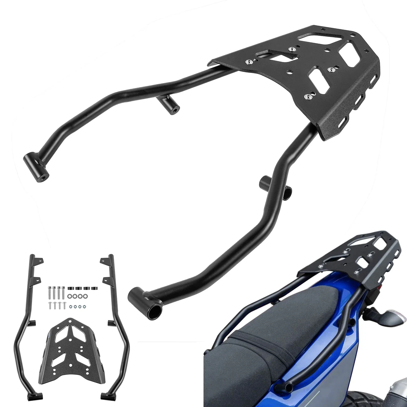 Motorbike Rear Luggage Rack Carrier Case Support Holder Bracket For Yamaha Tenere 700 XTZ700 XTZ690 2019 2020 2021 2022 2023