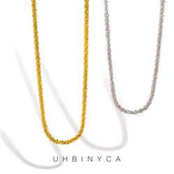 UHBINYCA Minimalist Style Sparkling Necklace for Women, Stainless Steel Starry Chain Waterproof Jewelry