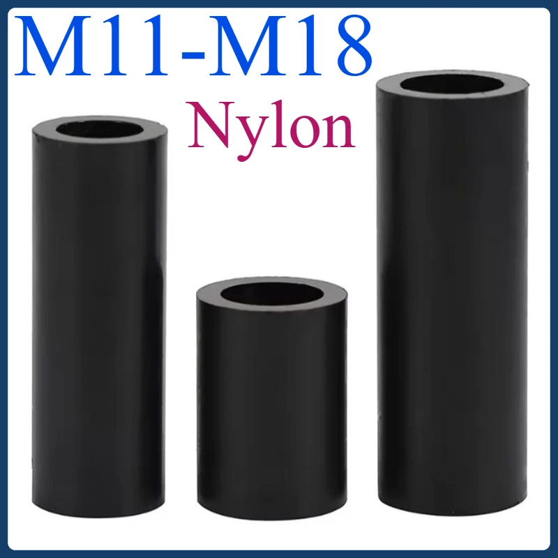 

Black ABS & Nylon Non-Threaded Standoffs - M11-M18 Round Hollow Washers, Insulation Columns, PCB Gasket Sleeves