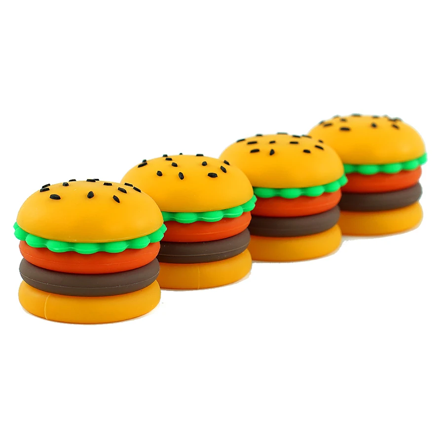 1 PCS 5ml Hamburger Shape Jar Storage Box For Oil Wax  Travel Portable Lotion Cream Box Bottle Face Cream Lip Balm Container