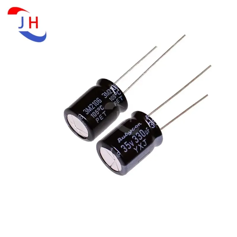 10PCS Aluminum Electrolytic Capacitor 35v330uf 10*12.5 Capacitor YXJ High Frequency Long Life 5mm Foot Distance 35V 330UF