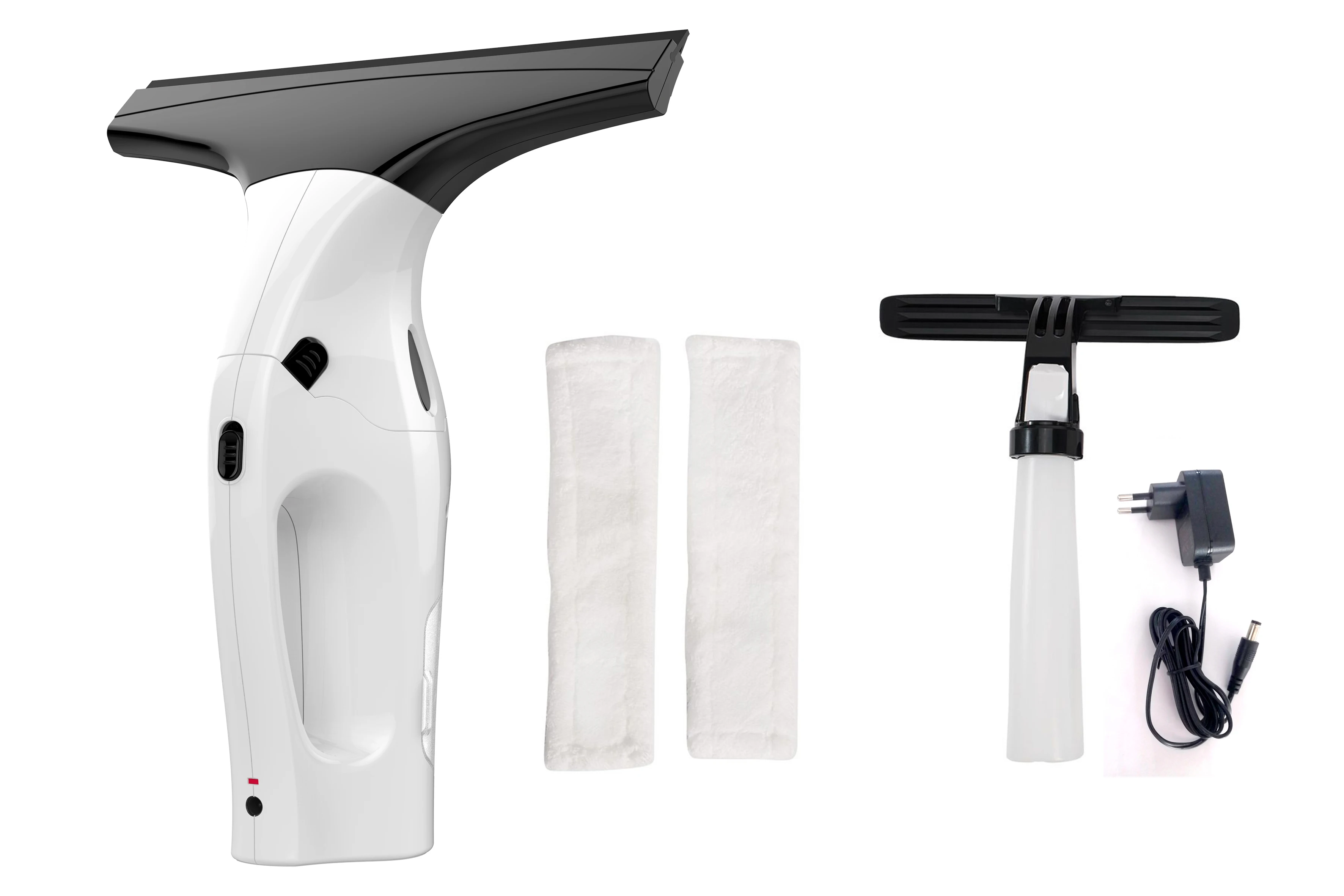 Best Cordless Window Vacuum Squeegee, Powerful Suction Electric Glass Cleaner With Extension Pole