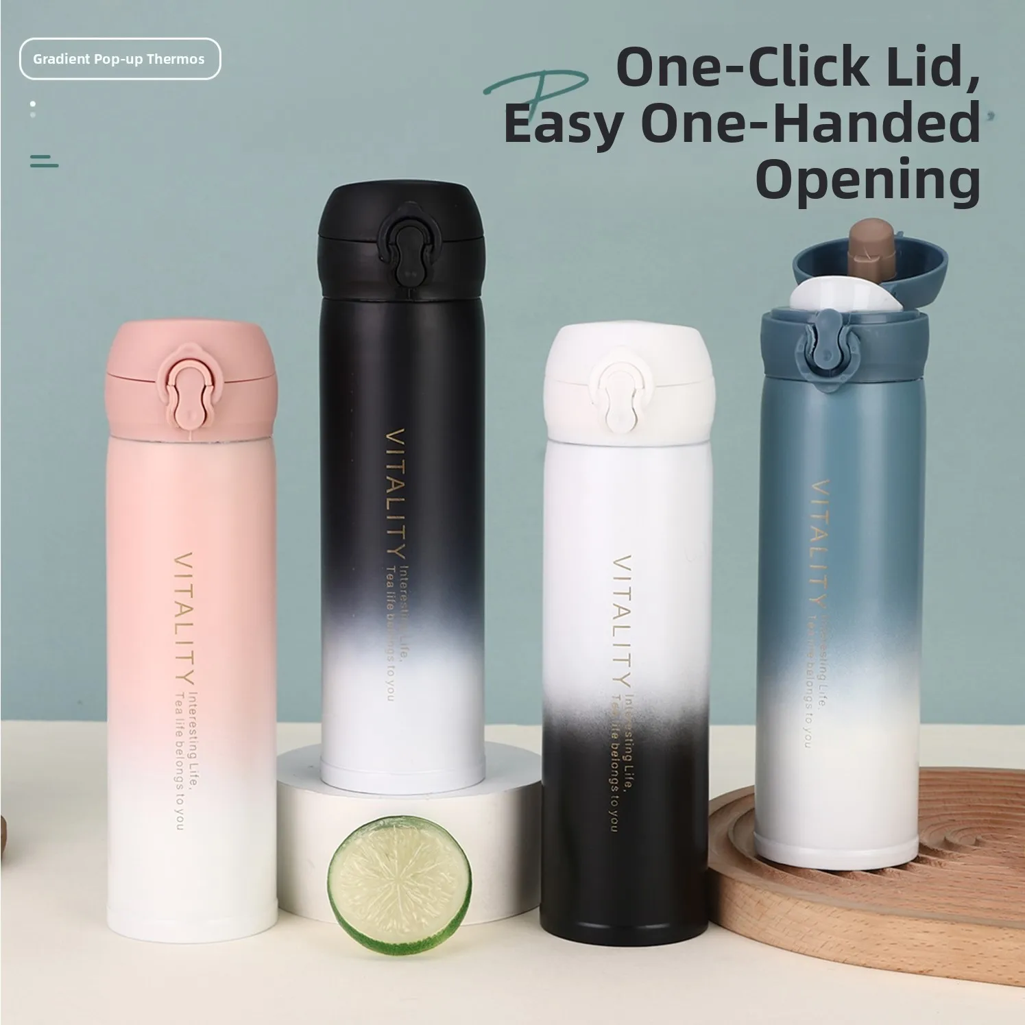 

Портативная чашка для прыжков из нержавеющей стали 304, простая вакуумная чашка для прямого тела, студенческая изолированная чашка для прямых напитков