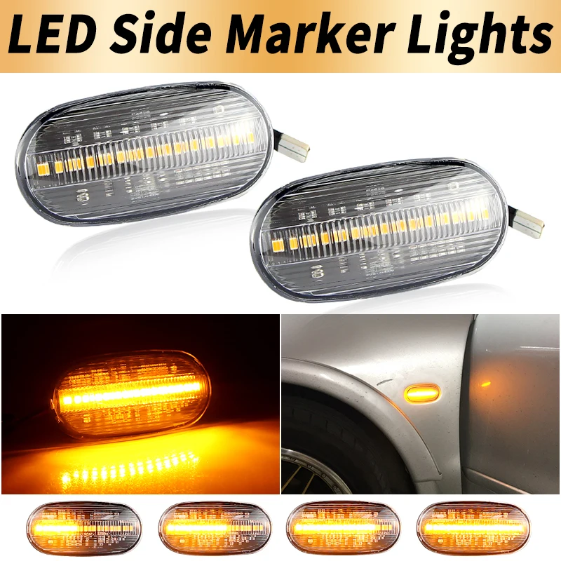 

2 шт. Canbus для Mitsubishi Lancer, Pajero, Mirage, Galant 1998-2005, светодиодные динамические боковые габаритные огни, указатели поворота, автомобильные аксессуары