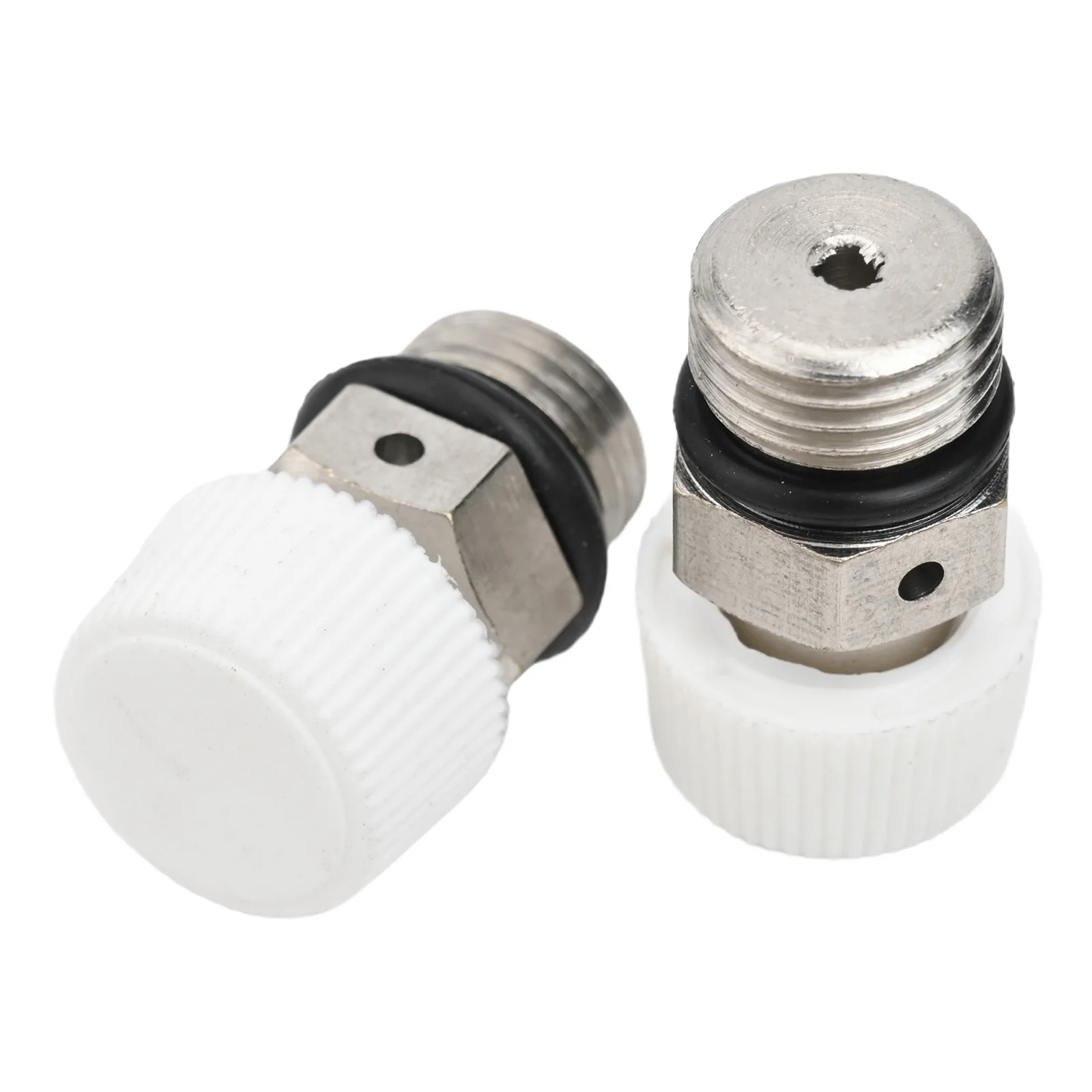 2Pcs Manual Radiator Air Bleed Valves For BSP Male Thread Nickel Plated Brass for Removing Trapped Air in Heating Radiators