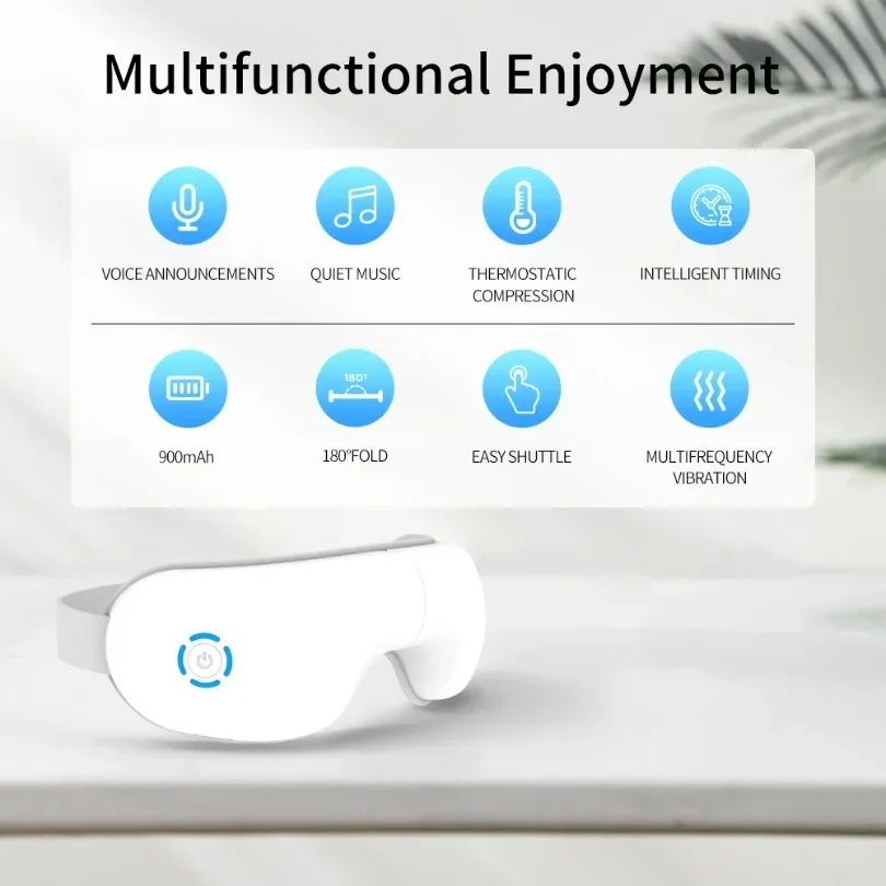 Massaggiatore per gli occhi a vibrazione elettrica maschera per gli occhi riscaldata senza fili alleviare l\'affaticamento degli occhi occhiaie