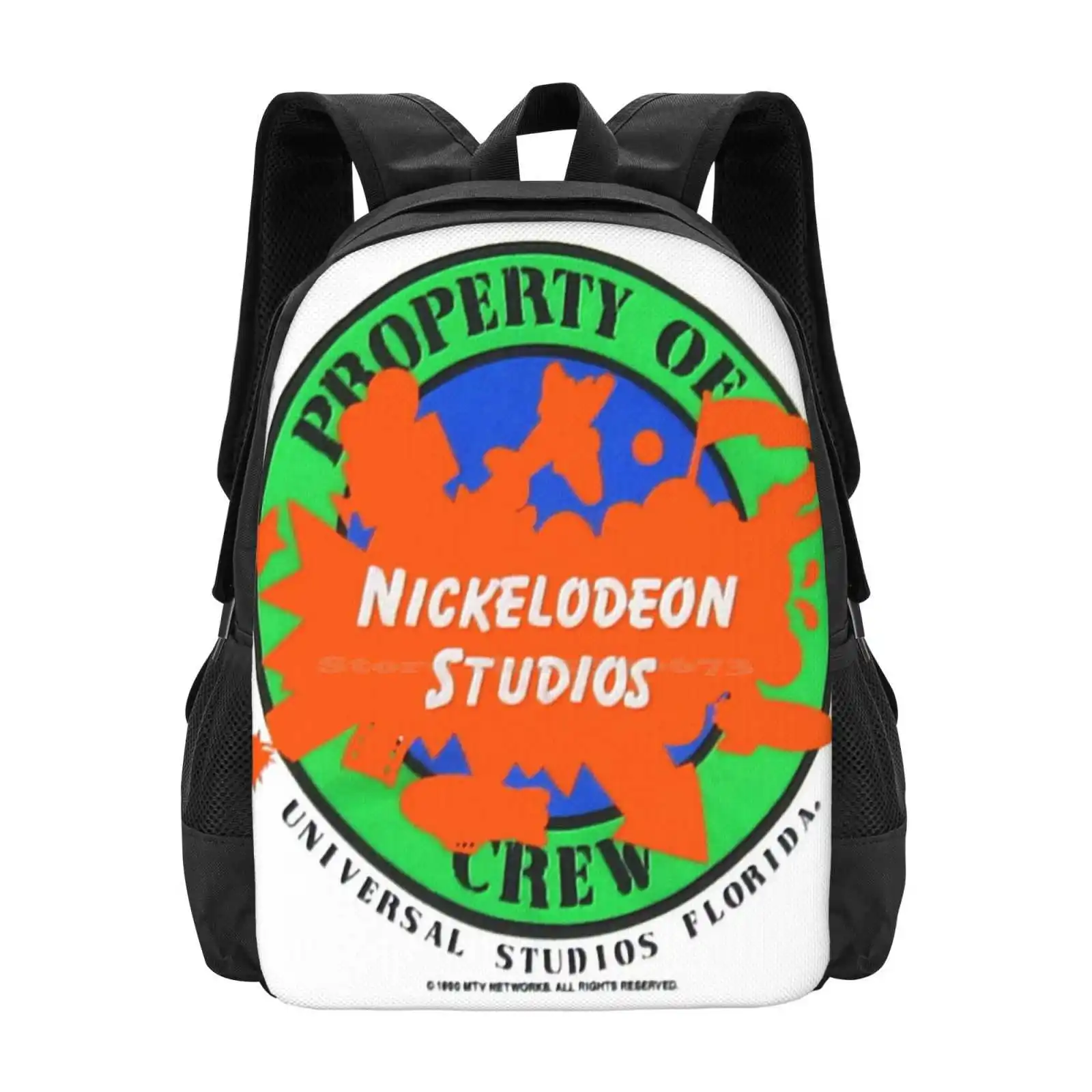 Studios Property Of Crew Shirt ( Embossed Look ) School Bag Big Capacity Backpack Laptop Crew 90s Universal Florida Studios