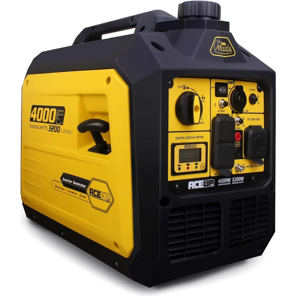 

4000 Watt Portable Inverter Generator, Gas Powered Generator Quiet for Home, RV-Ready, EPA Compliant