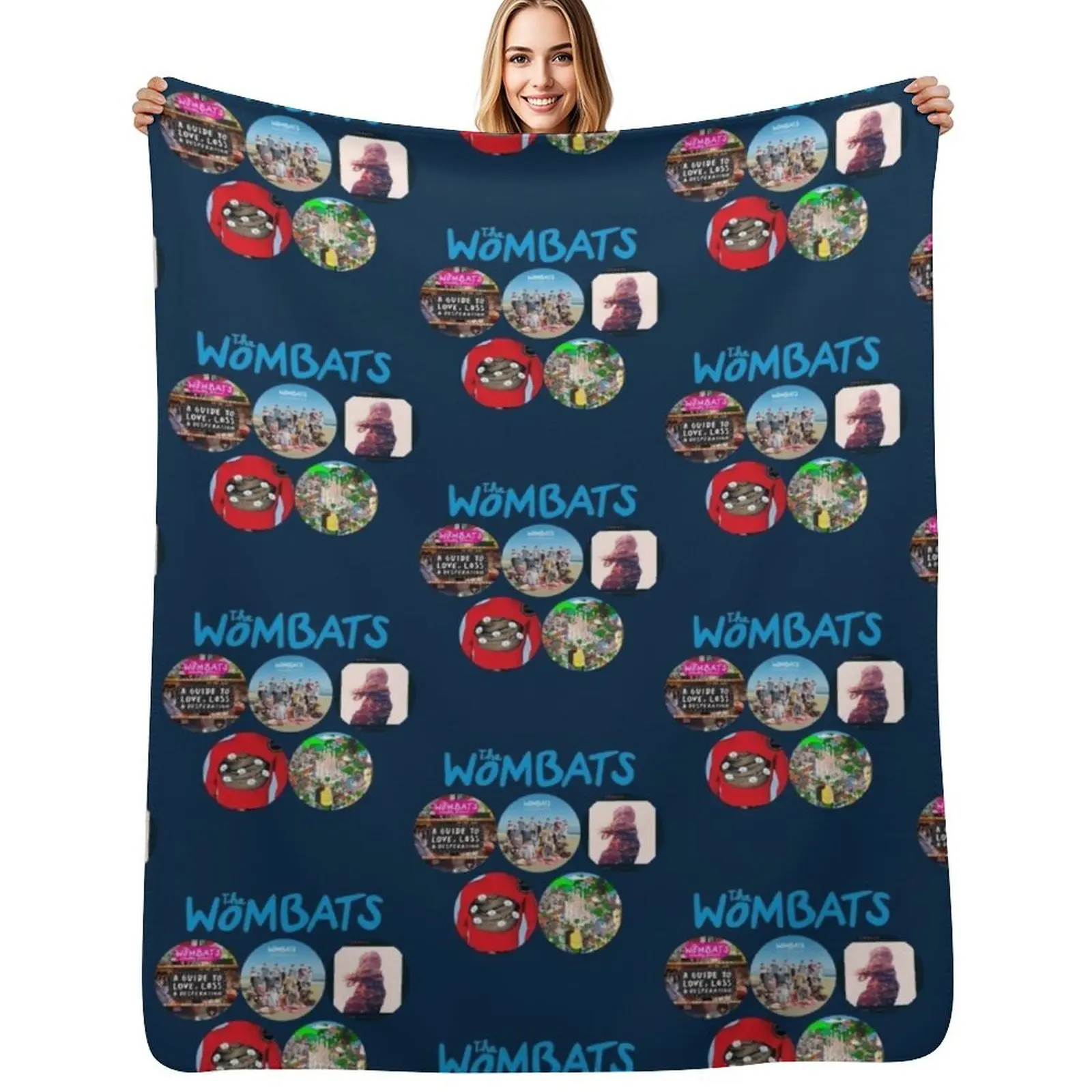 

The Wombats classic t shirt The Wombats Tee and Throw Blanket No Pilling Soft Warm Blanket for Bed