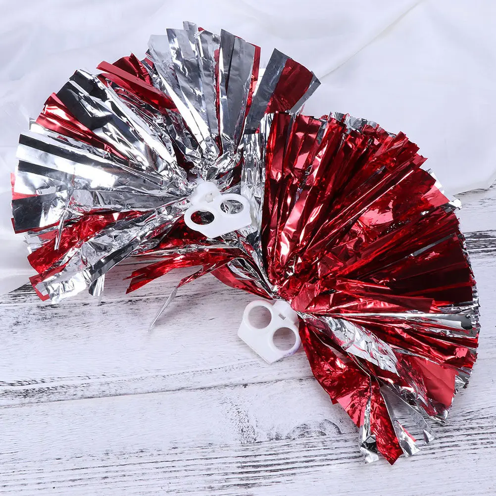 4Pcs Reusable Sparkling Cheerleading Poms for Team Spirit Cheering Dancing Match School Competition Cheerleader Pom Poms