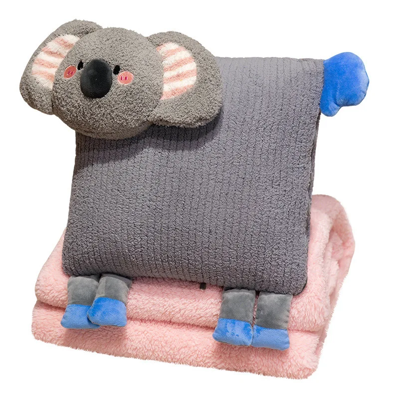 

PYH throw pillow quilt dual-purpose wool blanket two-in-one folding air conditioner quilt car pillow office car