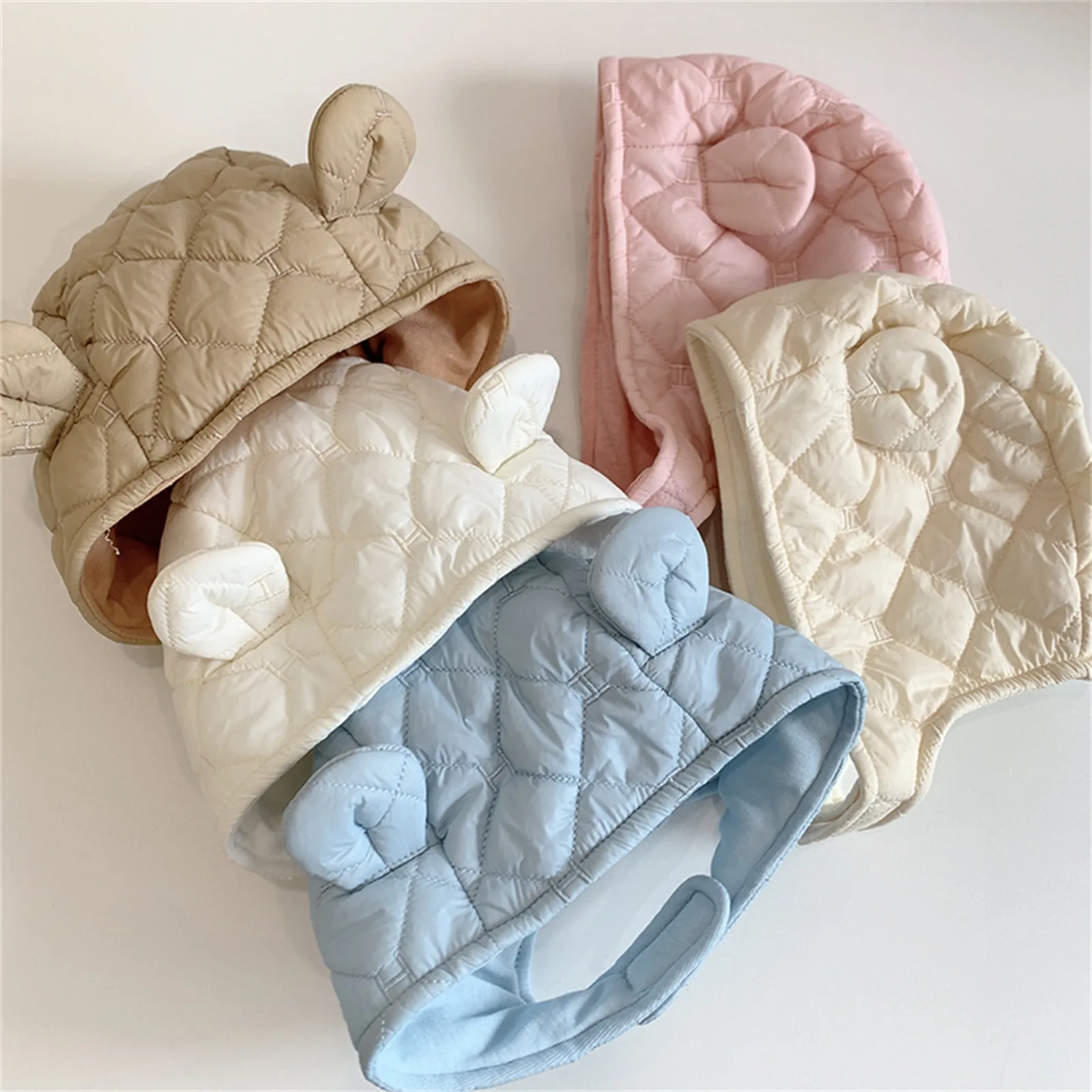 

Kids Toboggan Hat Newborn Infant Baby Unisex Print Winter Fleece Adjustable Warm Ear Hat Costume Top Hat for Kids