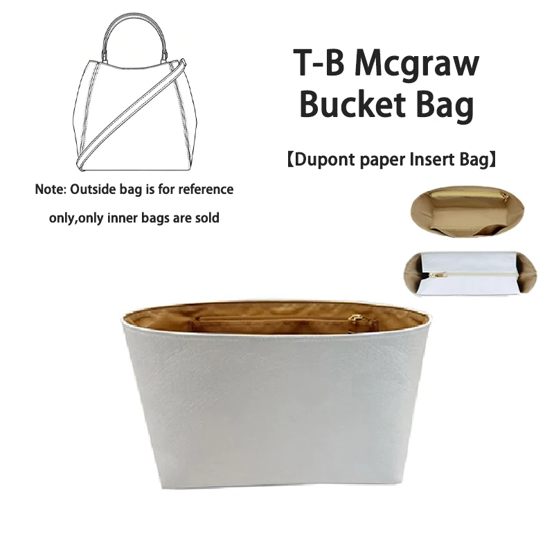 EverToner Dupont Paper Insert Bag Organizer For T B McGraw Bucket Bag Inner Shaper Portable Cosmetic Storage Bags