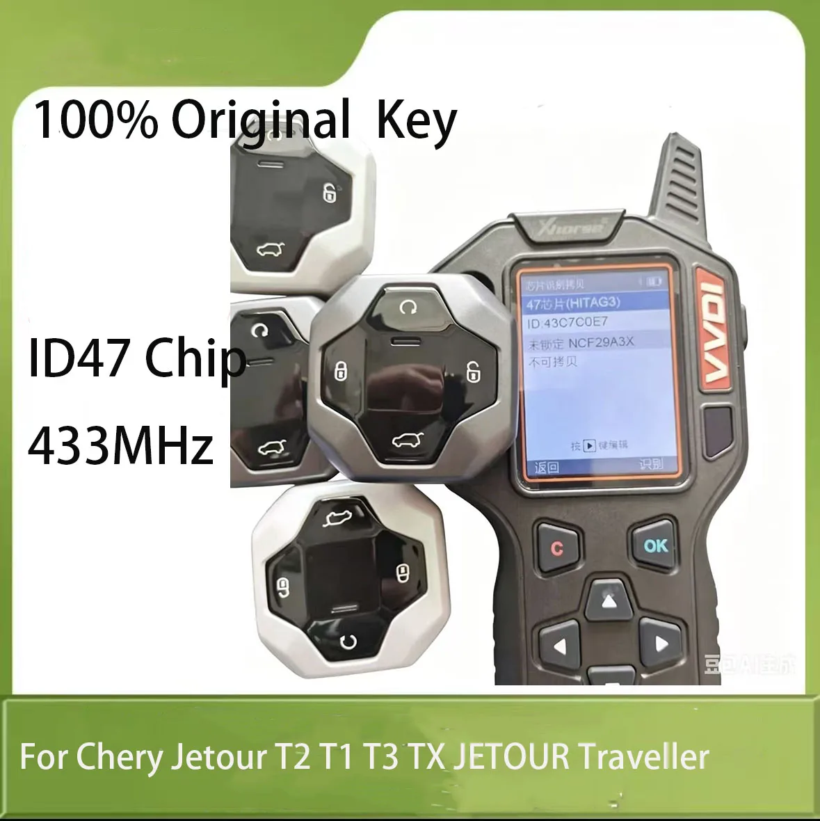 

ID47 Chip 433MHz For Chery Jetour T2 T1 T3 TX JETOUR Traveller Original Smart Remote Control Car Key