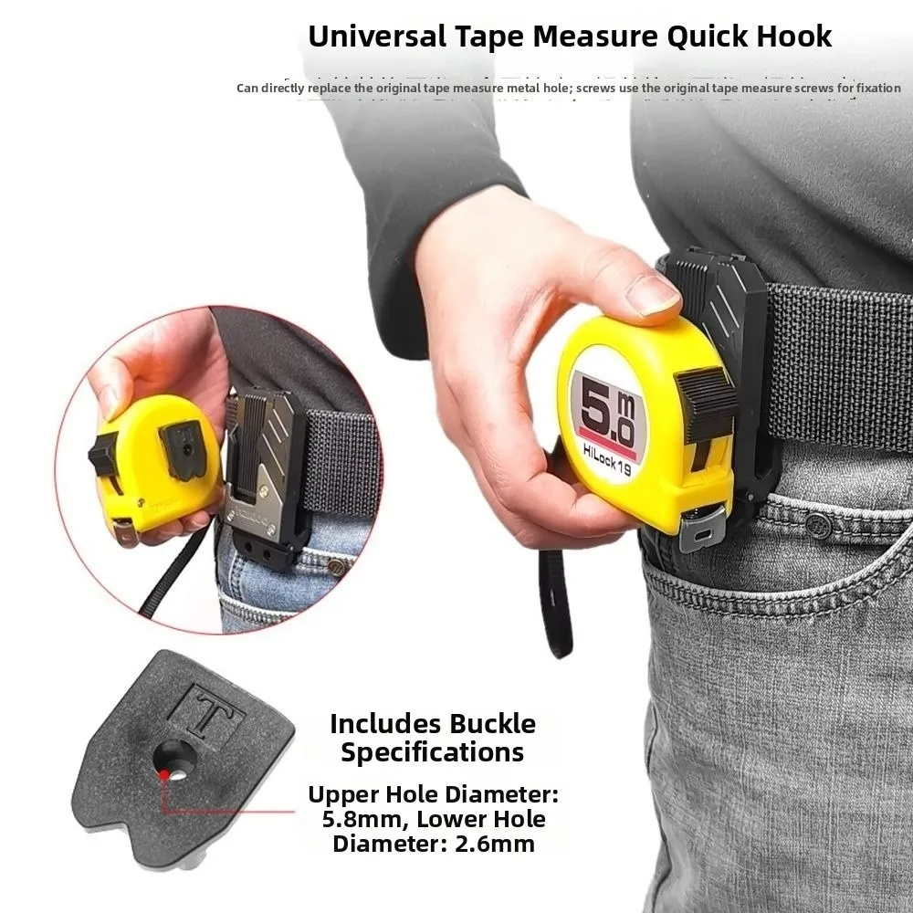 DIY Universal Quick Release Buckle Quick Attach Aluminum Alloy Waist Buckle Portable ABS Power Tool Clip Electric Drill