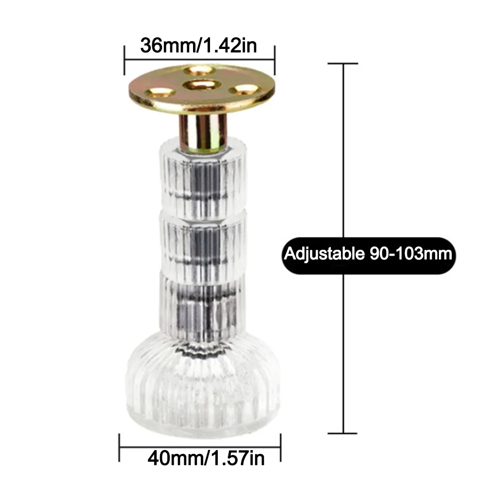 

Metal Furniture Legs Adjustable Wear-resistant Cabinet Legs Anti Scratch Replacement Nightstand Storage Box Leg