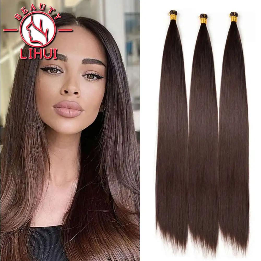 

Long Straight Synthetic Hair Bulk Bundles 22Inch High Temperature Fiber For Braiding Crochet Hair Extensions 150g/pcs